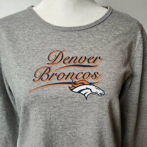 NFL for Her Denver Broncos long sleeved gray top size Medium